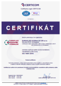 Certifikát ISO 14001 